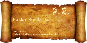 Hutka Renáta névjegykártya