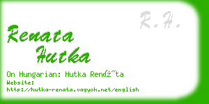 renata hutka business card